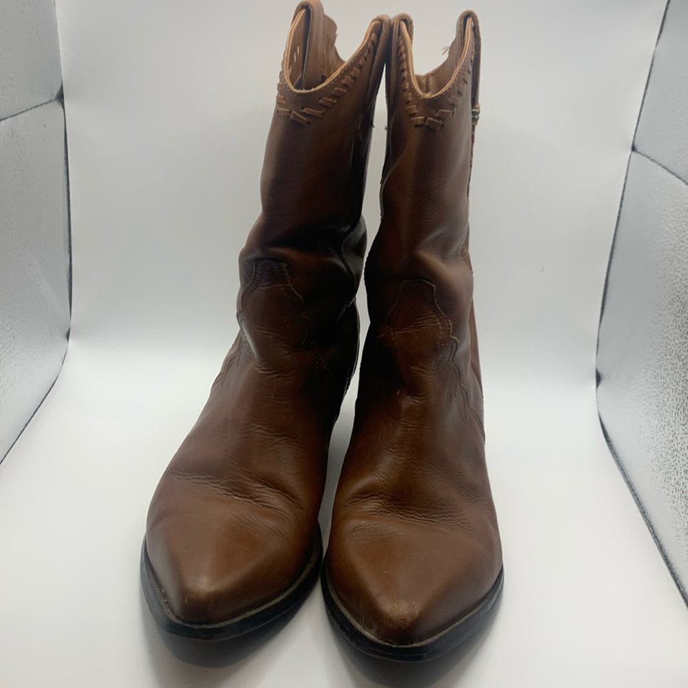 Vintage Code West Soft Leather Cowboy Boots Sz9 
Fits Like 8.5 Brown Worn Patina
